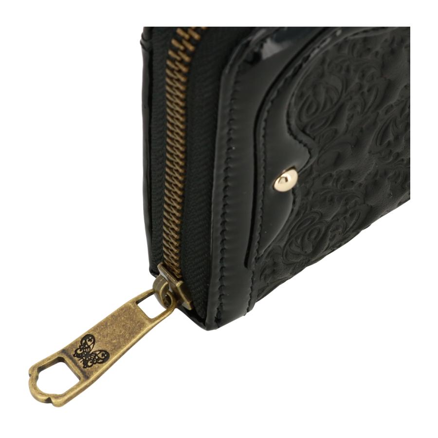 ANNA SUI（アナスイ） 長財布 ラウンドファスナー 本革 レディース