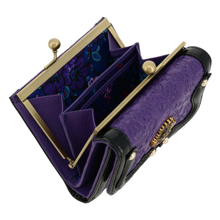 ANNA SUI アナスイ 二つ折り財布 がま口 本革 レディース ANNA SUI アナスイ 二つ折り財布 がま口 本革 レディース