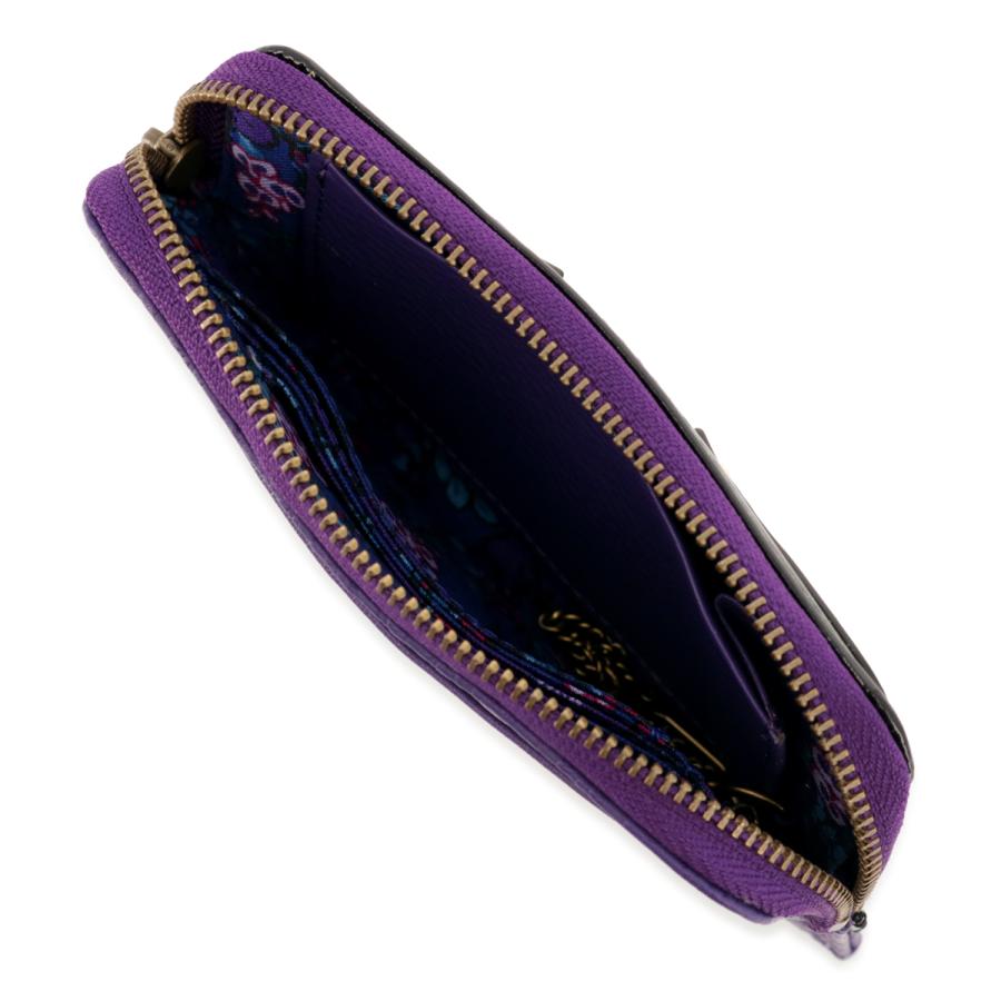 ☆じよん☆アナスイ ディア マルチケース ミニウォレット パープル ANNA SUI アナスイ ミニ財布 マルチケース パスケース 定期 カード収納
