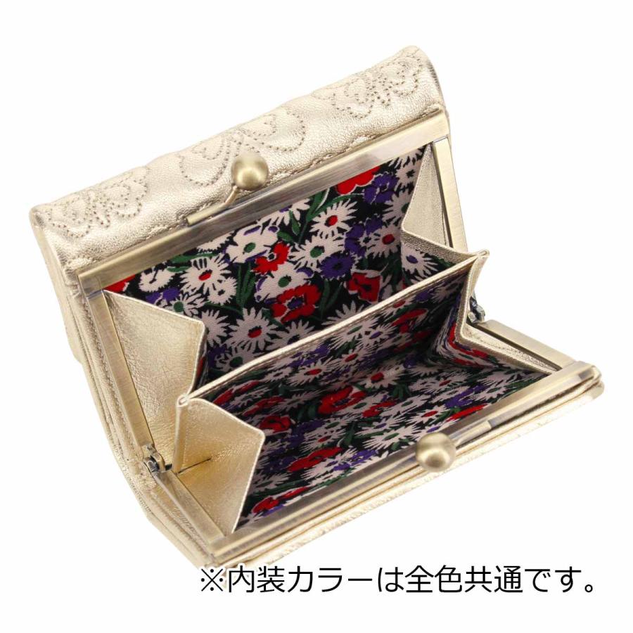 アナスイ 二つ折り財布 がま口 本革 レディース チェイス 317101 ANNASUI 刺繍 蝶 羊革 レザー｜sacsbar｜10