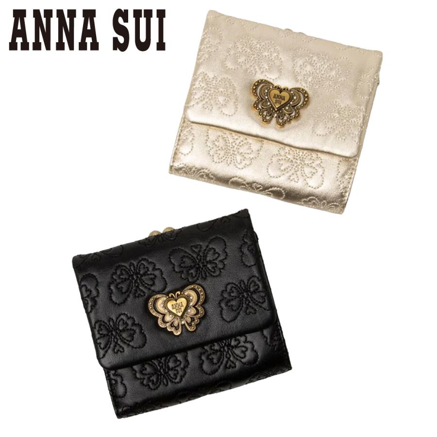 【新品未使用】ANNA SUI 折財布　がま口 がま口が可愛い♡】Anna Sui 二つ折り財布 (ANNA SUI/折りたたみ財布
