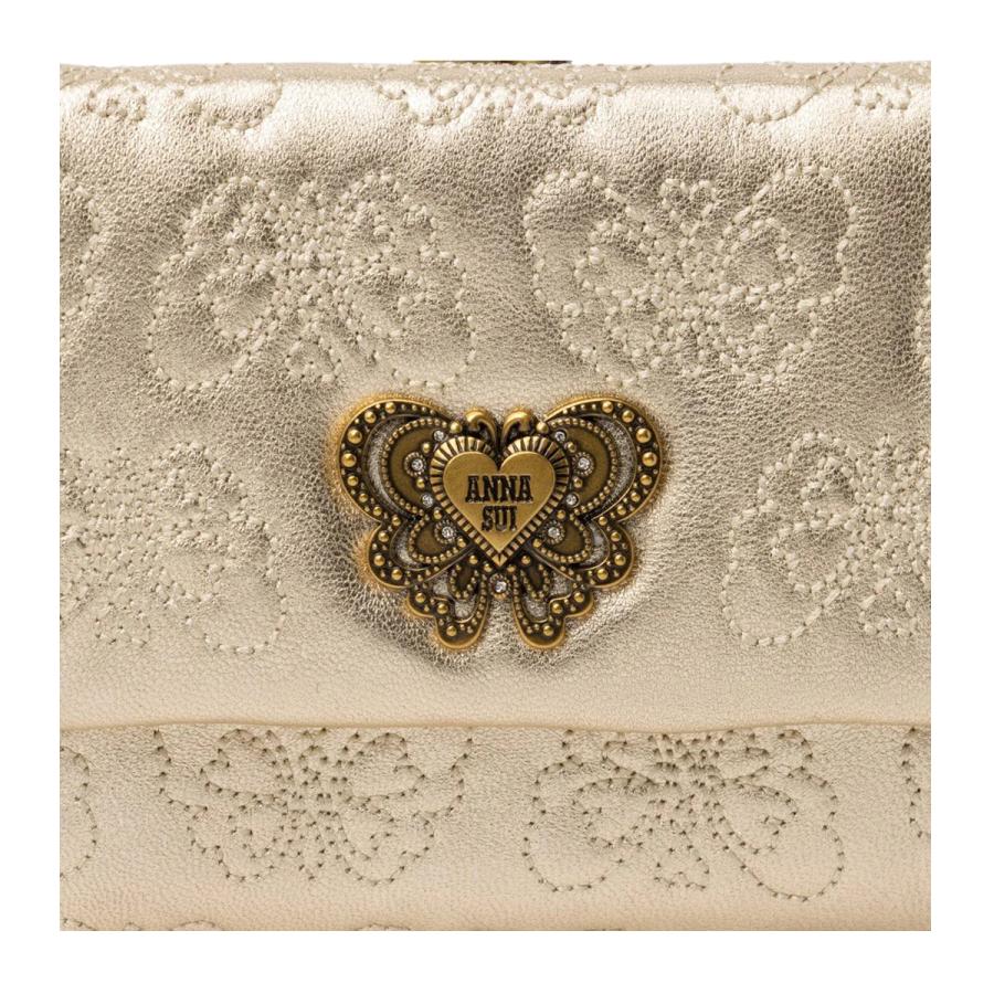 ANNA SUI（アナスイ） 二つ折り財布 がま口 本革 レディース チェイス