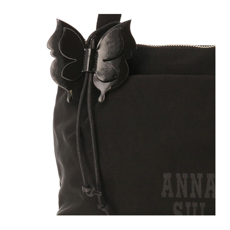 ANNA SUI アナスイ ショルダーバッグ レザー バタフライ 蝶 編み込み ANNA SUI（アナスイ） ショルダーバッグ 巾着 エイミー レディース