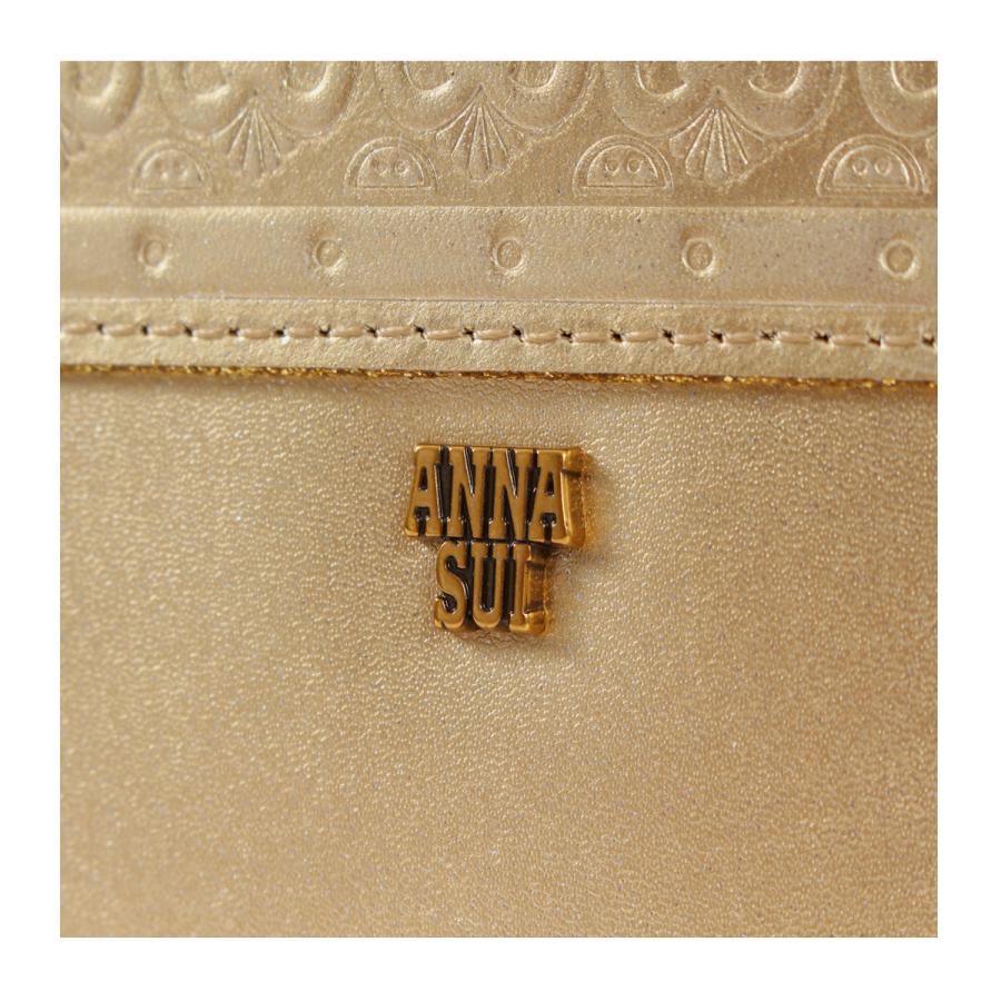 ANNA SUI（アナスイ） 財布 二つ折り 本革 L字ファスナー レディース