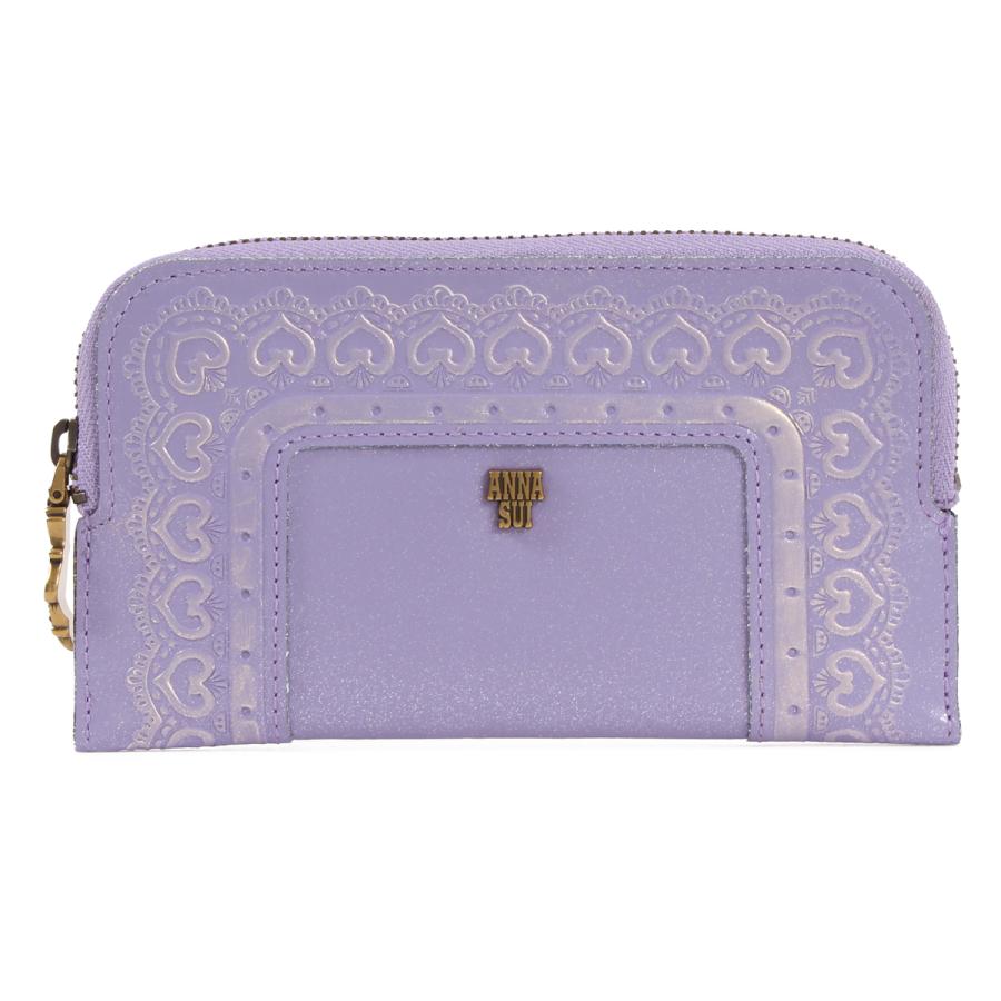 未使用　ANNA SUI アナスイ　レザー二つ折り財布　マルチカラー　パイソン ANNASUI アナスイ 財布 二つ折り がま口 二つ折り財布 レザー 本革