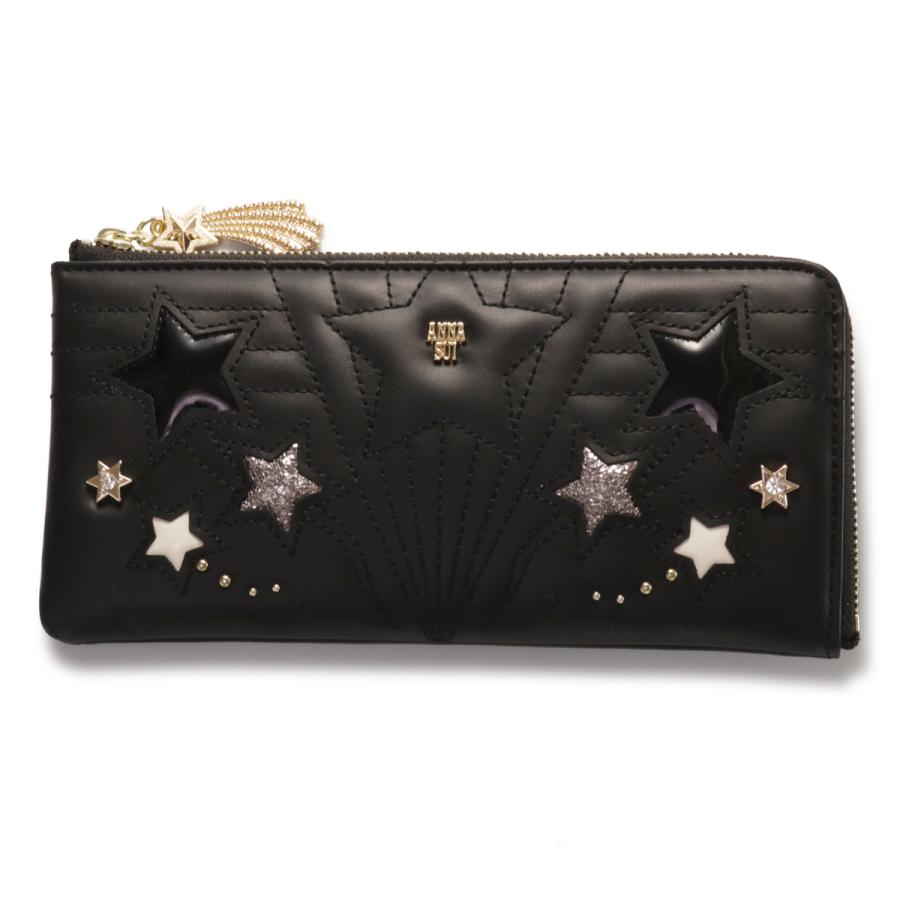 ANNA SUI アナスイ 長財布 L字ファスナー レディース 本革 ANNA SUI アナスイ 長財布 L字ファスナー レディース 本革