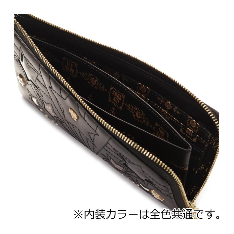 ANNA SUI アナスイ 長財布 L字ファスナー レディース 本革 ANNA SUI アナスイ 長財布 L字ファスナー レディース 本革