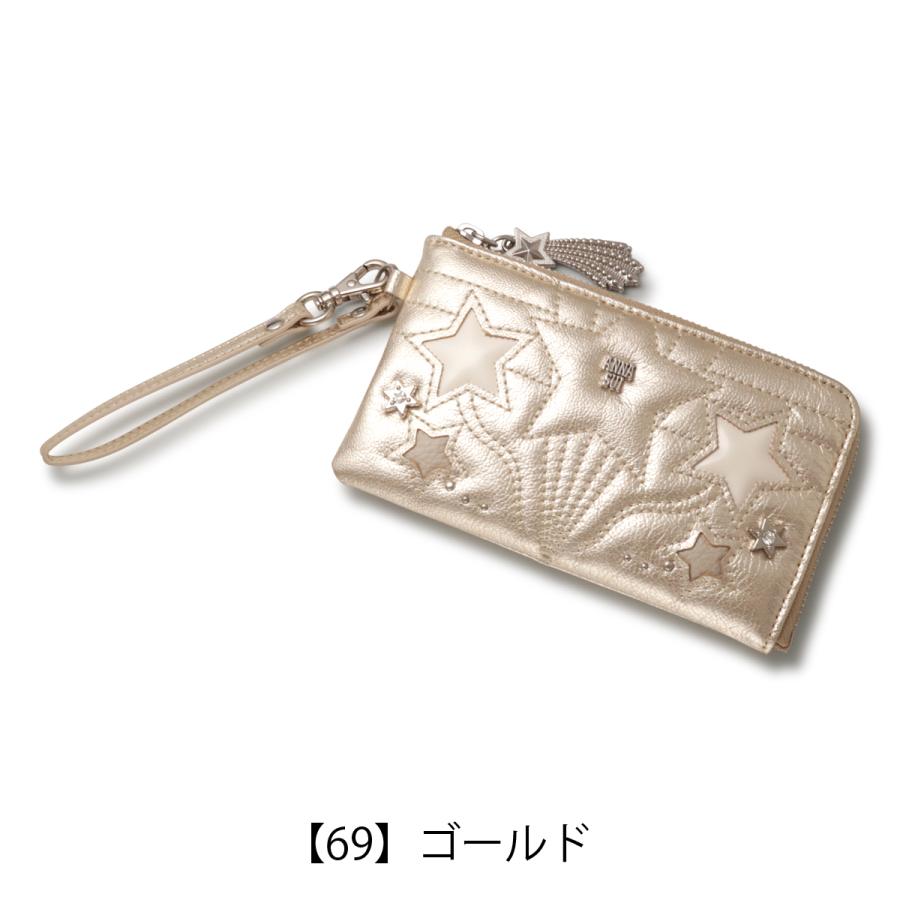 【極美品】 アナスイ ANNA SUI 牛革 折り畳み 財布 パスケース 口金 極美品】 アナスイ ANNA SUI 牛革 折り畳み 財布 パスケース 口金