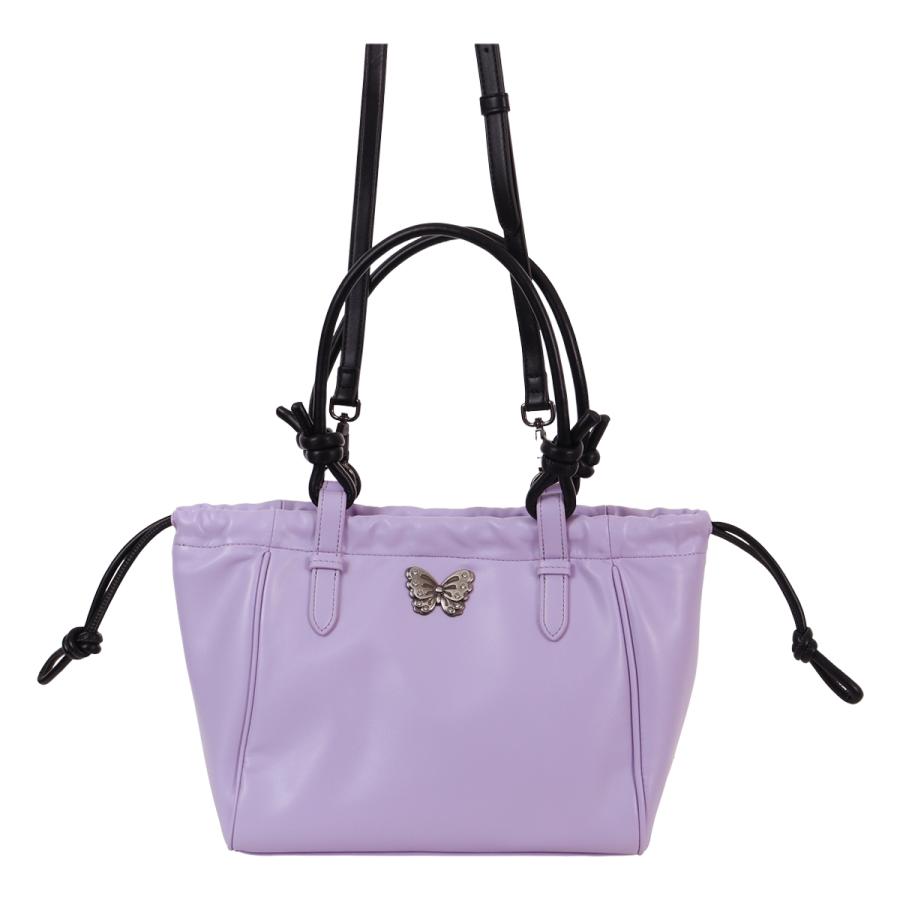 ANNA SUI アナスイ ショルダーバッグ ハンドバッグバタフライ パープル ANNA SUI（アナスイ） ショルダーバッグ 巾着 エイミー レディース