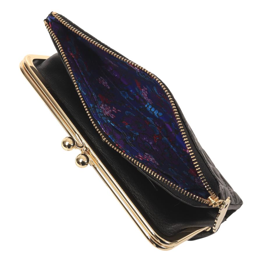 ANNA SUI（アナスイ） 長財布 がま口 ピーコック 本革 レディース