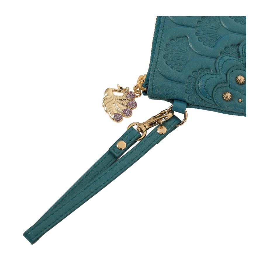 ANNA SUI（アナスイ） フラグメントケース L字ファスナー ピーコック
