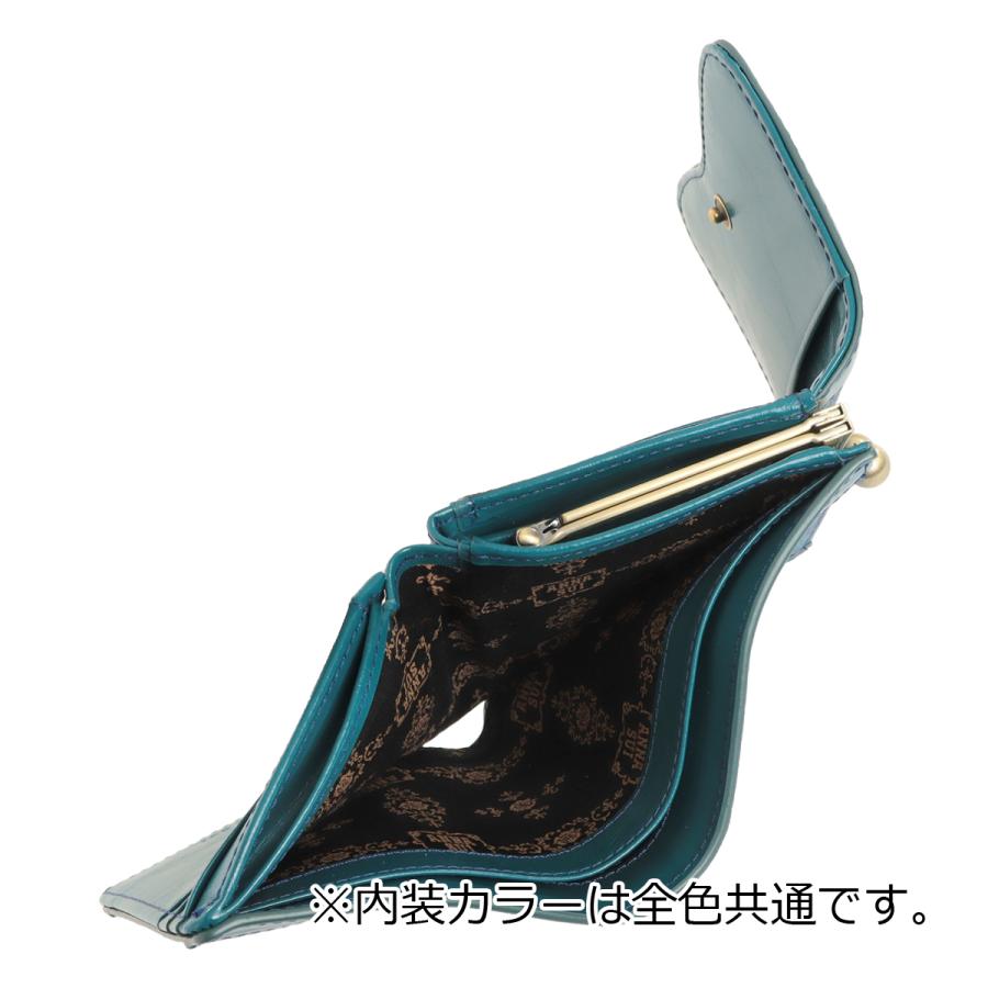 アナスイ 二つ折り財布 がま口 レディース リーブル 317882 ANNASUI | ミニ財布 ダマスク 総柄 軽量の画像