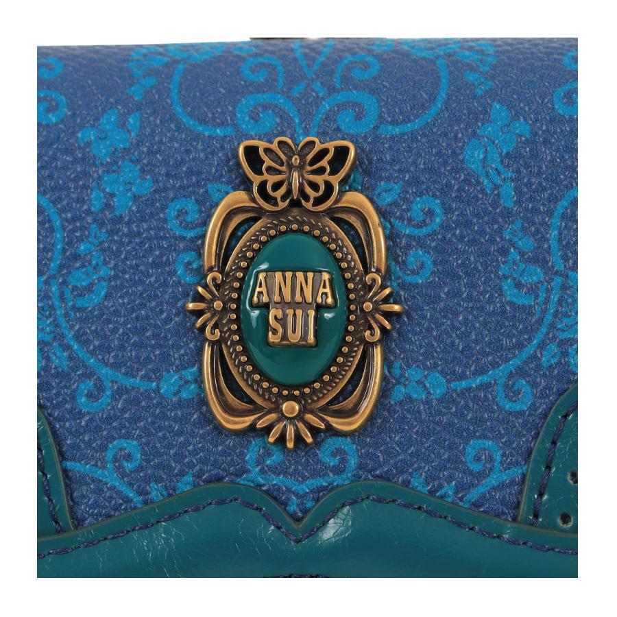 【美品】ANNASUI アナスイ ドーリー がま口二つ折り財布 ミニウォレット ANNA SUI（アナスイ） 二つ折り財布 がま口 レディース リーブル