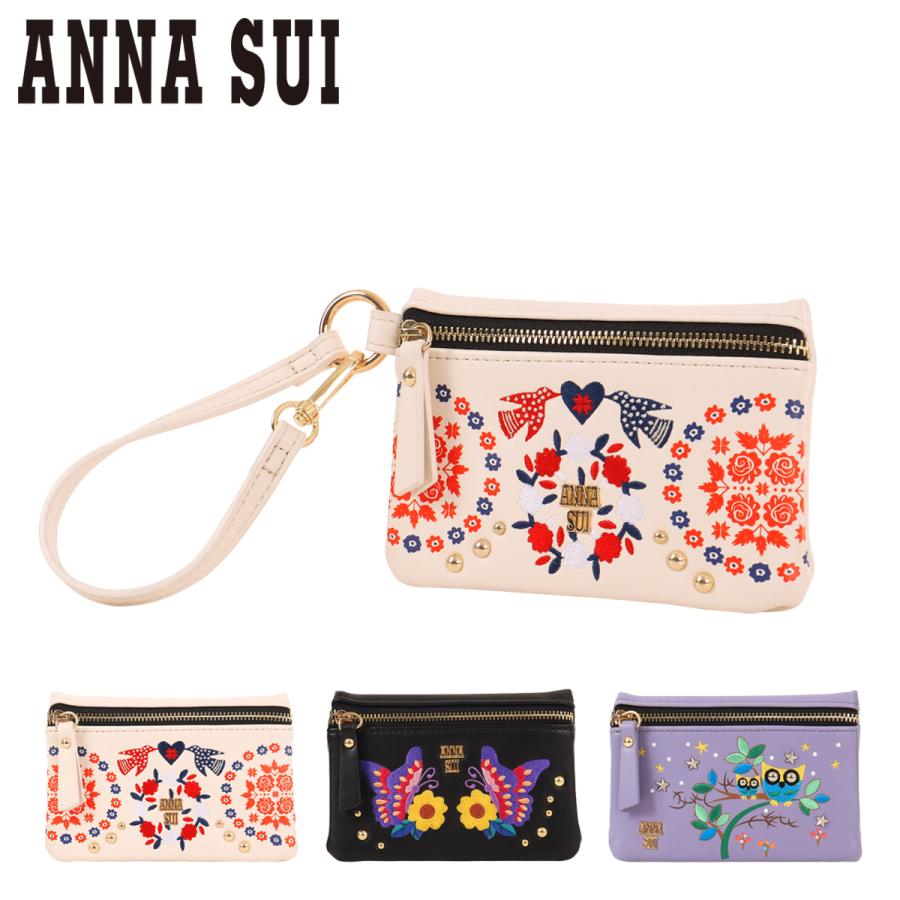 【レビュー投稿で+5％還元】アナスイ マルチケース ファミリアアート レディース317890 ANNASUI | 小銭入れ ケース 刺繍 ストラップ クリスマス_mp クリスマス_wp ANNA SUI（アナスイ） マルチケース ファミリアアート レディース
