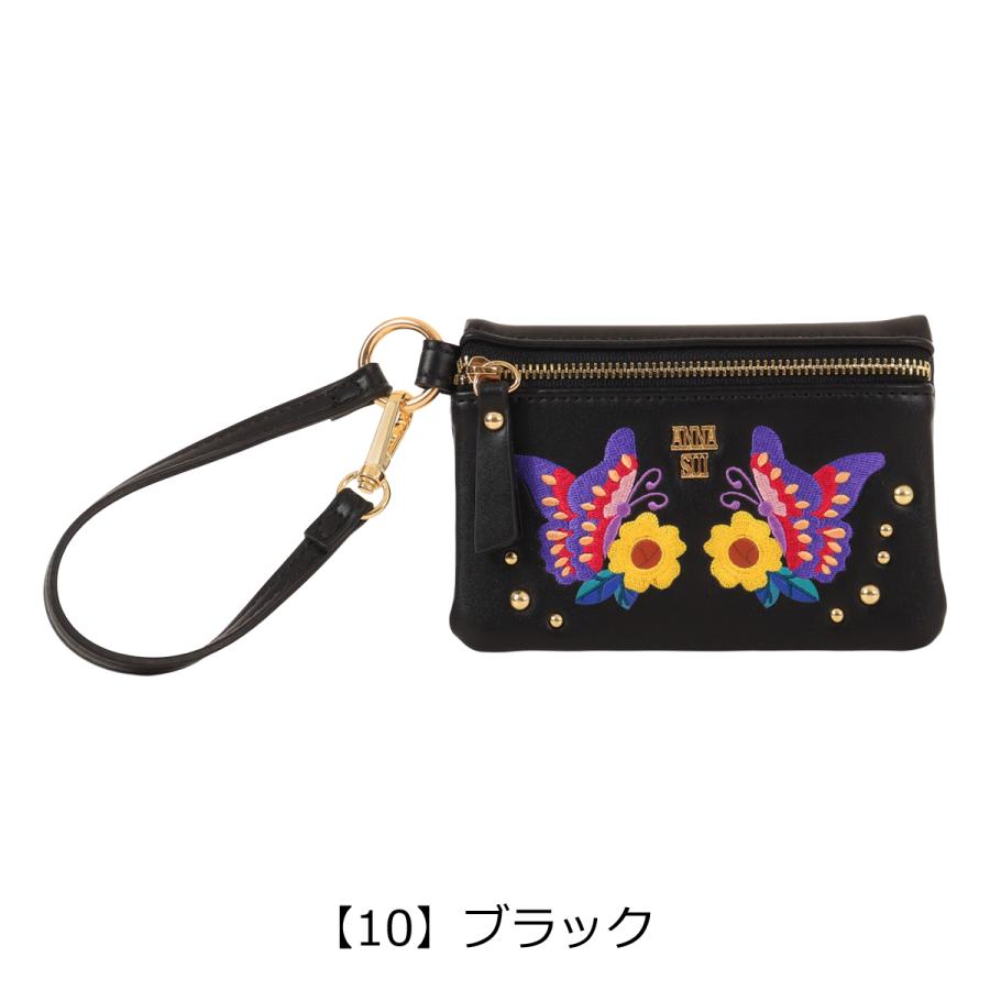 アナスイ マルチケース ファミリアアート レディース317890 ANNASUI | 小銭入れ コインケース 刺繍 ストラップ 名前