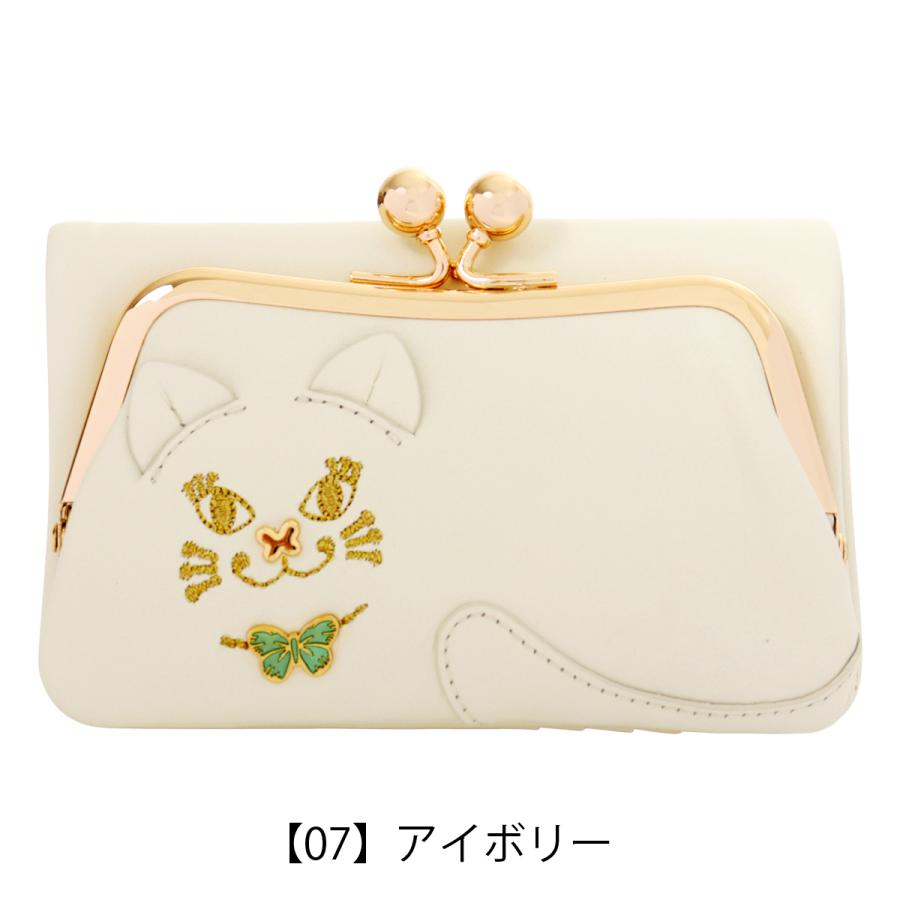 アナスイ 二つ折り財布 がま口 レディース TITIソフト318081  ANNASUI | ミニ財布 猫 ねこ キャット かわいい ANNA SUI（アナスイ） 二つ折り財布 がま口 レディース TITIソフト