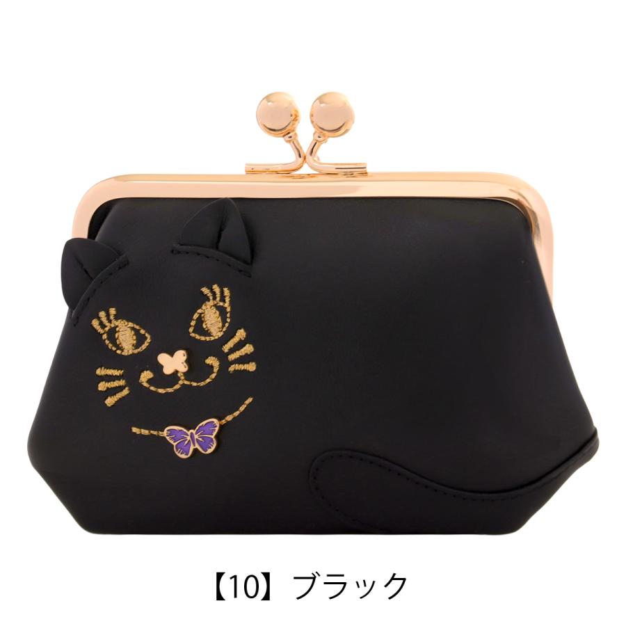 ANNA SUI 猫　財布　がま口　キャメル ANNA SUI（アナスイ） 長財布 二つ折り 本革 猫 がま口 プレイング