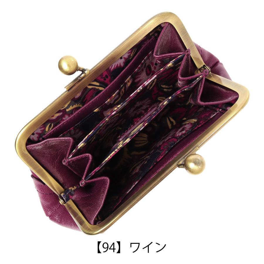 未使用　ANNA SUI アンティーク調のがまぐち財布 アナスイ 二つ折り財布 がま口 本革 レディース セルパン 316112 ANNA