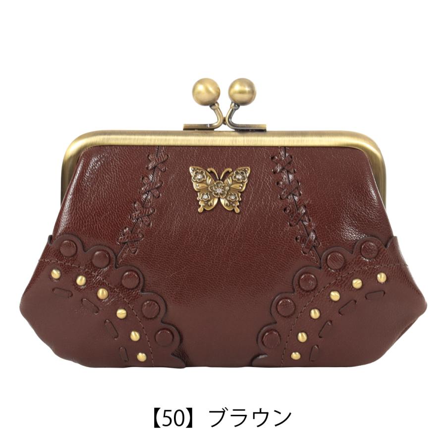 ANNA SUI アナスイ 財布 三つ折り ラムール レザー 蝶 バタフライ ANNA SUI（アナスイ） 小銭入れ コインケース がま口 レディース