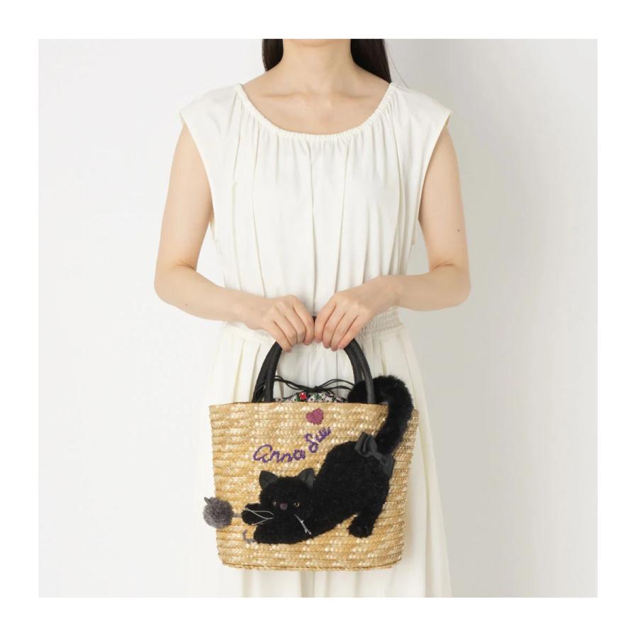 ANNA SUI（アナスイ） かごバッグ 猫 ねこ TITIプランク レディース