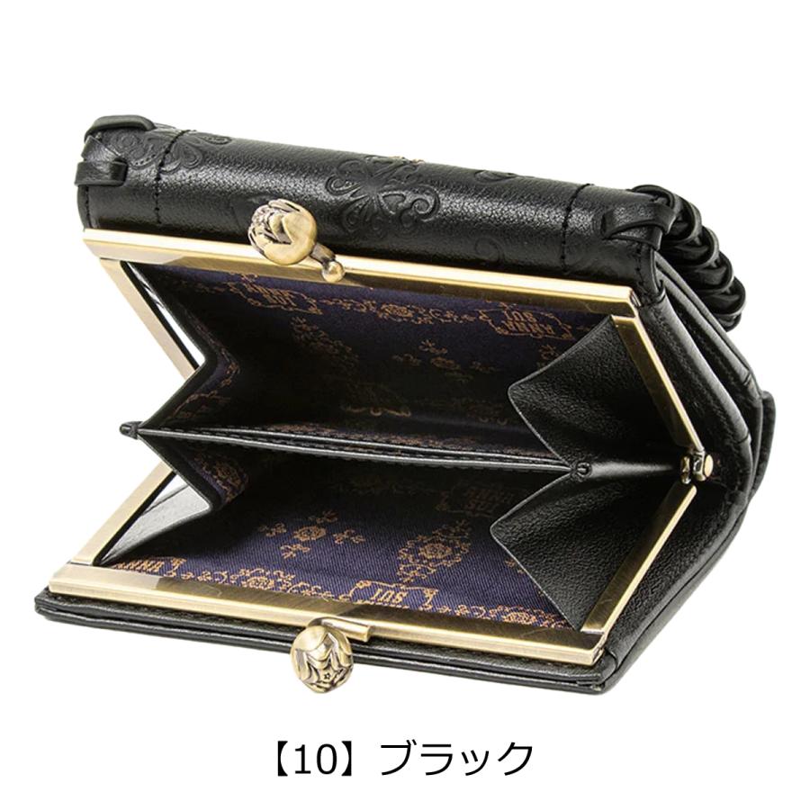 ANNA SUI（アナスイ） 二つ折り財布 がま口 レディース 本革 リンダ