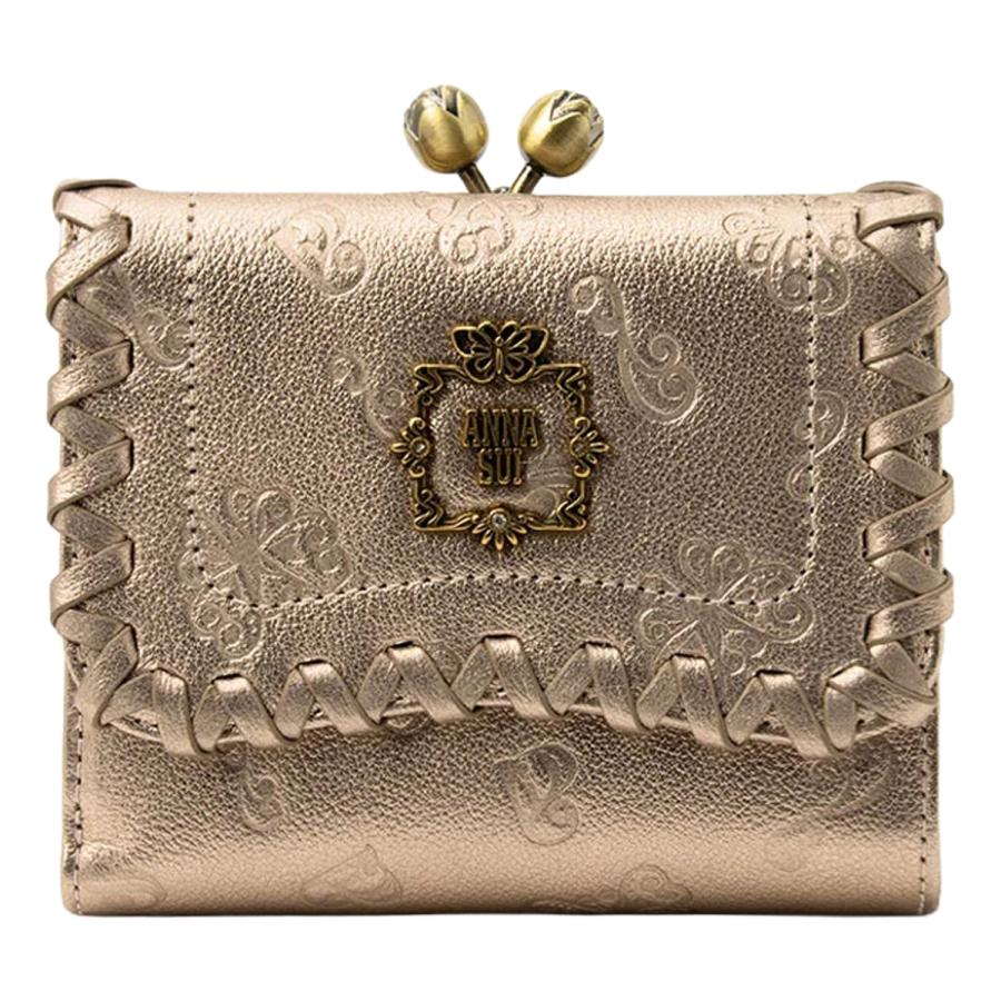 ANNA SUI（アナスイ） 二つ折り財布 がま口 レディース 本革 リンダ