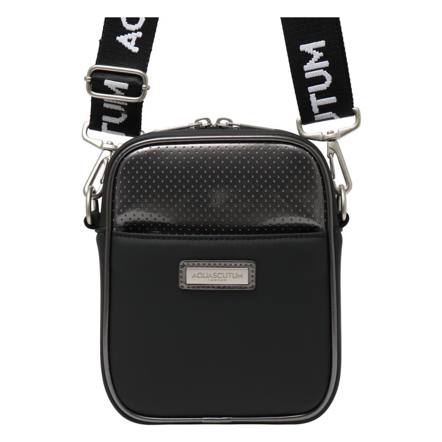 Aquascutum 黒 ショルダーバッグ Aquascutum（アクアスキュータム） ゴルフ サコッシュ メンズ