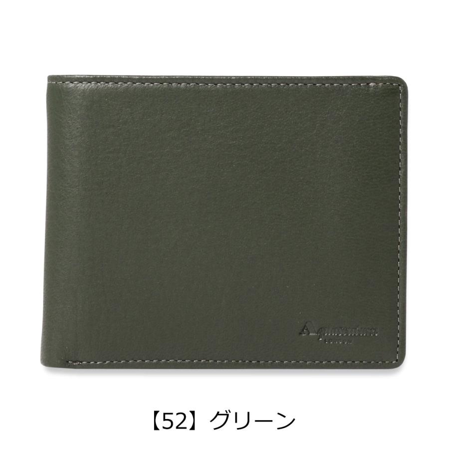 アクアスキュータム 二つ折り財布 メンズ ブラッドフォード 11180122 Aquascutum 本革 レザー 鹿革｜sacsbar｜17