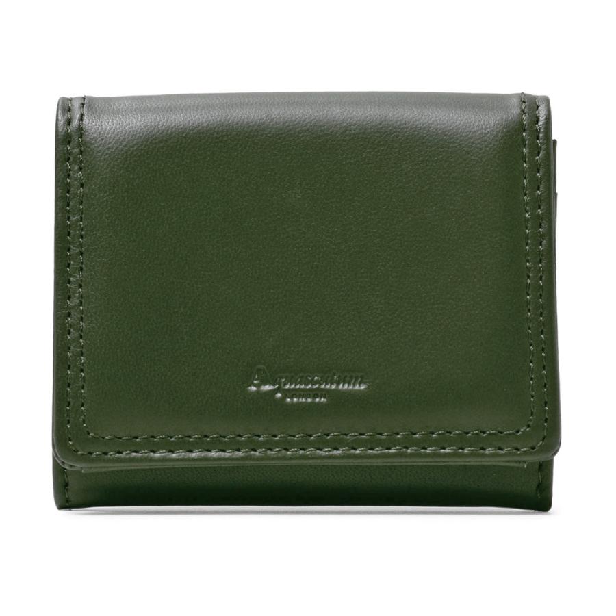美品　アクアスキュータムAquascutum レザー調 緑 キャディーバッグ Aquascutum（アクアスキュータム） 財布 小銭入れ サットン AQWC-001