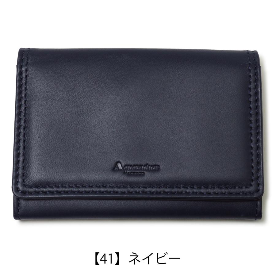 Aquascutum（アクアスキュータム） 名刺入れ 風琴マチ サットン AQWM