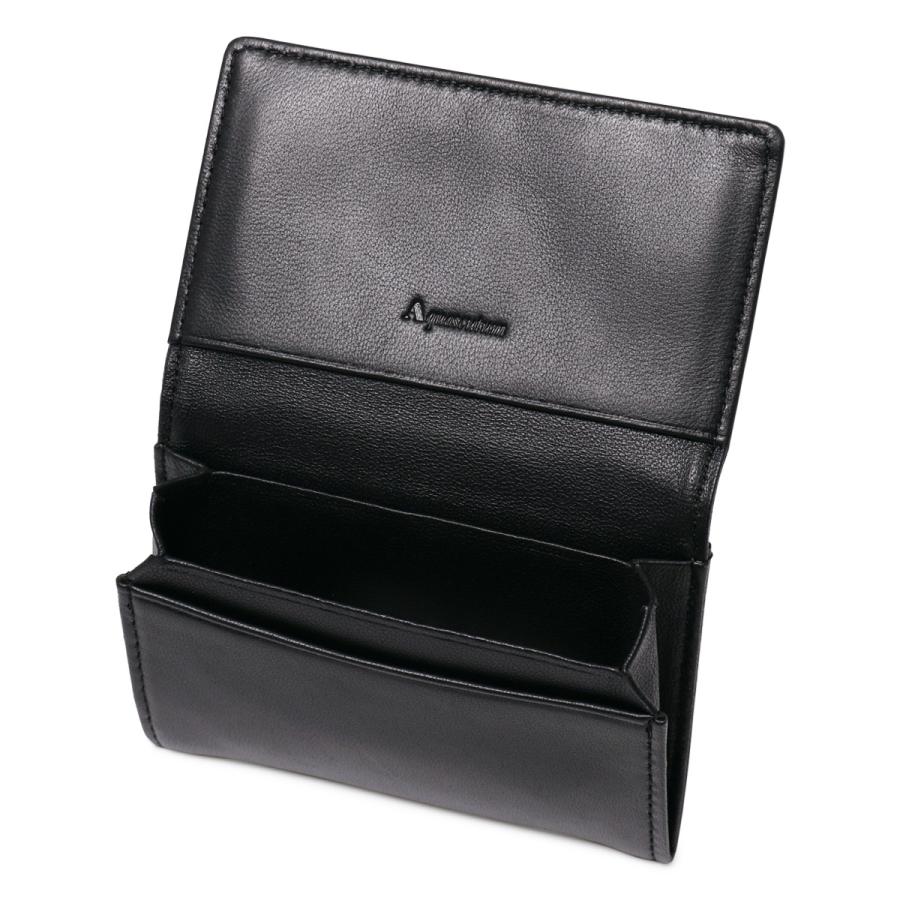 Aquascutum アクアスキュータム 名刺入れ 風琴マチ メンズ