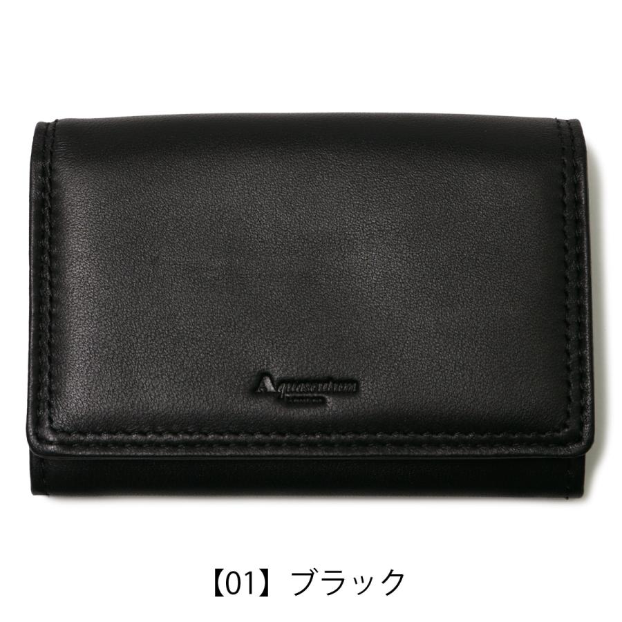 Aquascutum アクアスキュータム 名刺入れ 風琴マチ メンズ
