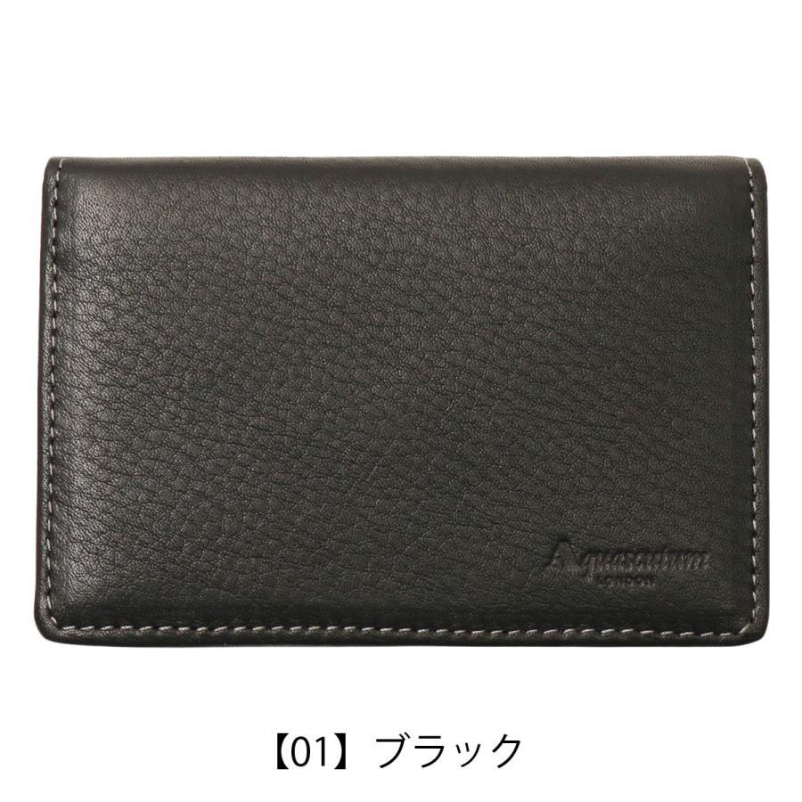 アクアスキュータム 名刺入れ パス カードケース メンズ ブレント AQWP-002 Aquascutum 定期入れ マルチケース 本革 日本製 牛革 レザー シンプル ブランド 男性｜sacsbar｜14