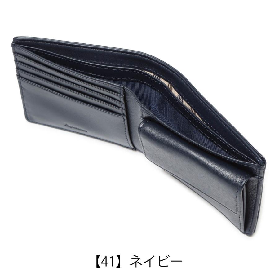 ︎ドリーム2号館︎ Aquascutum 二つ折り財布/紺 【公式通販】