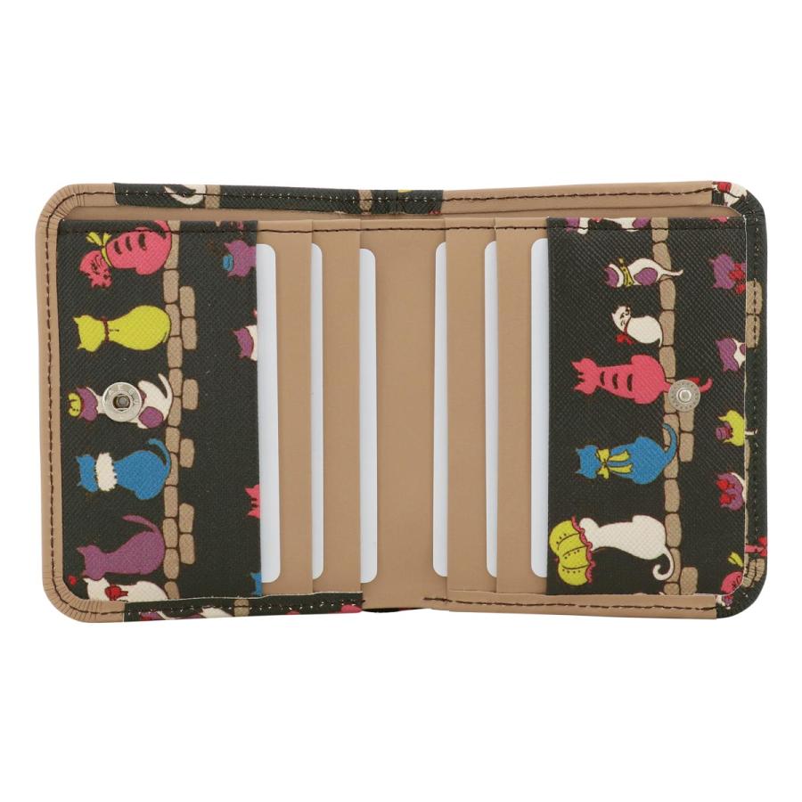 ねこ Arukan アルカン 二つ折り財布 レディース 日本製 本革 牛革