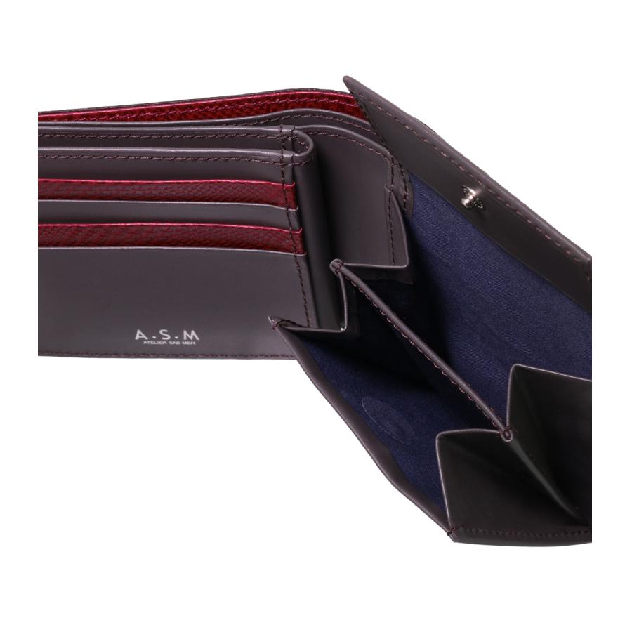 ATELIER SAB MEN（アトリエサブメン） 二つ折り財布 バイアス 本革