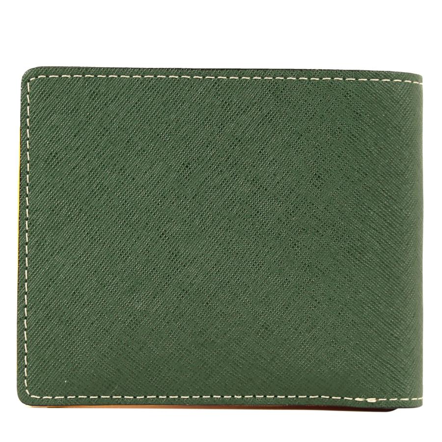 【新品】カステルバジャック　二つ折り財布　グリーン カステルバジャック 財布 二つ折り 本革 ソート 034613 メンズ