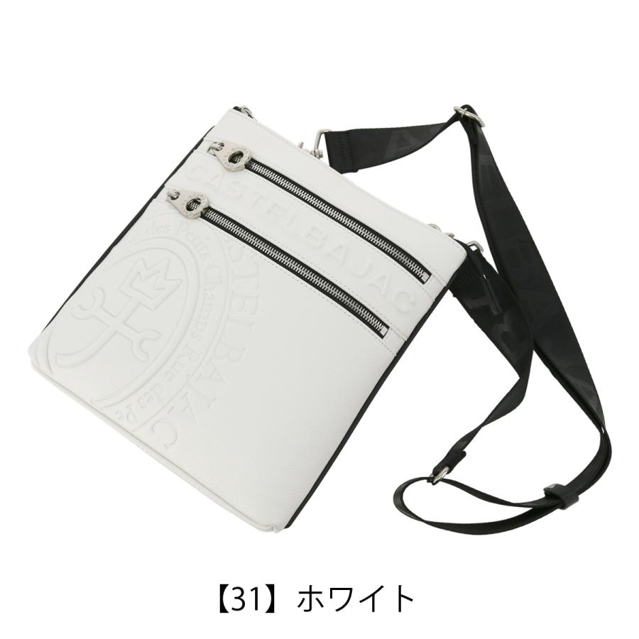カステルバジャック ダナン 縦型ショルダーバッグ 045112 ホワイト CASTELBAJAC（カステルバジャック） ショルダーバッグ 縦型 斜め掛け