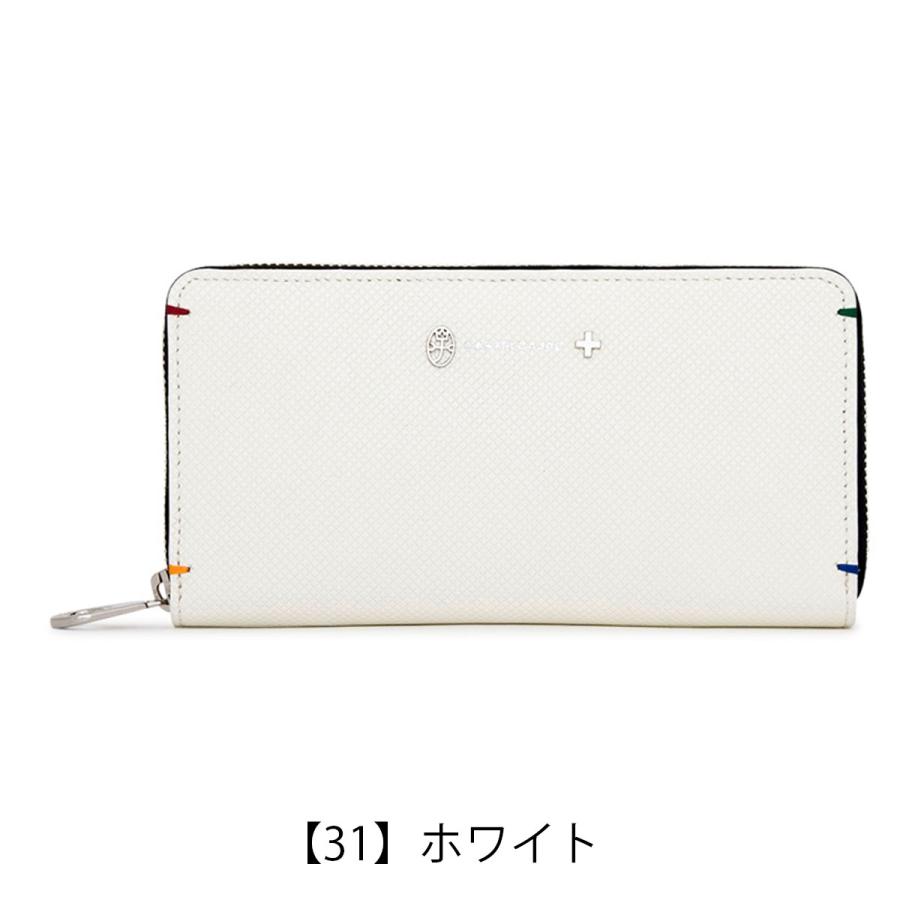 カステルバジャック 長財布 クロコ ホワイトシルバー ラウンド ロゴプレート CASTELBAJAC（カステルバジャック） Gypse ジプス ラウンドファスナー