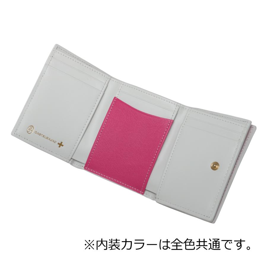 CASTELBAJAC（カステルバジャック） 三つ折り財布 本革 ビジュー