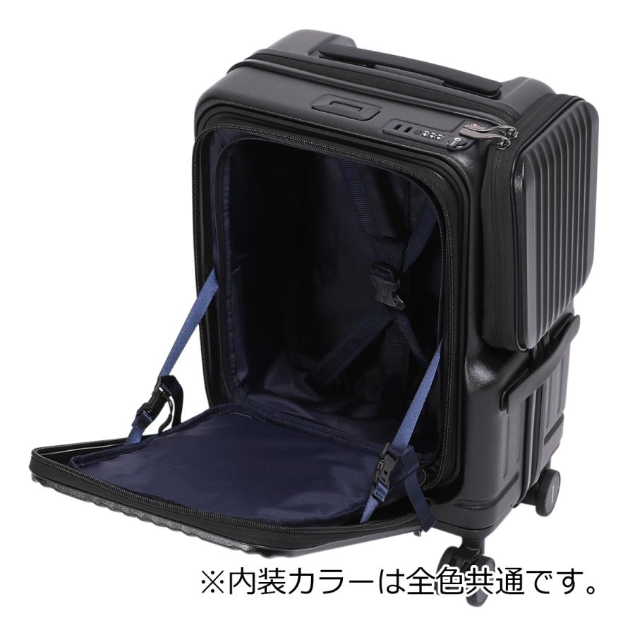 BERMAS スーツケース 60526 35L No.60526：サイドポケット付きフロントオープン 35L 48cm | BERMAS