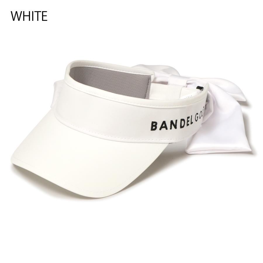 バンデル ゴルフ サンバイザー 帽子 レディース BGI-3SRSV BANDEL  サイズ調節可能 リボン スポーツ SUN VISOR WITH RIBBON