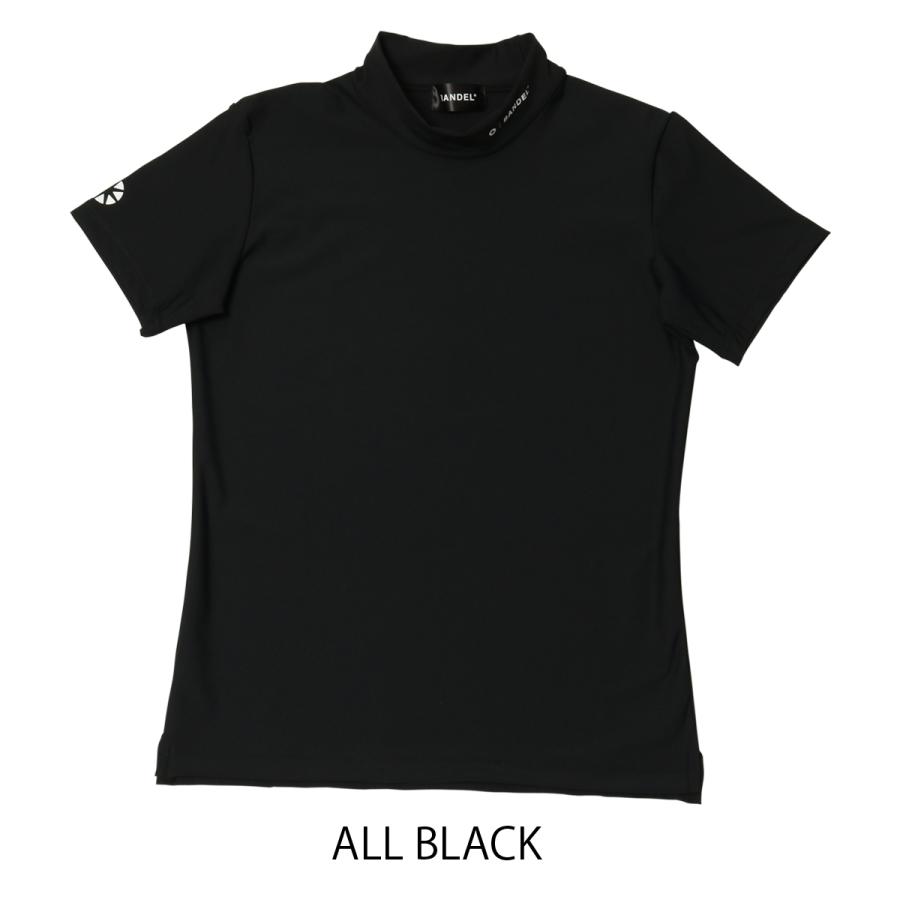 【新品・タグ付き】BANDEL レディース モックネック XS 黒 シンプル BANDEL（バンデル） ゴルフ Tシャツ 半袖 ハイネック モックネック