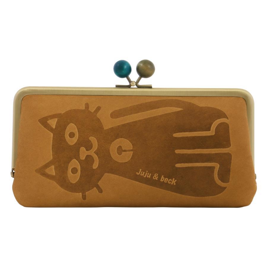 猫 長財布 がま口 本革 レディース 日本製 ジュジュアンドベック