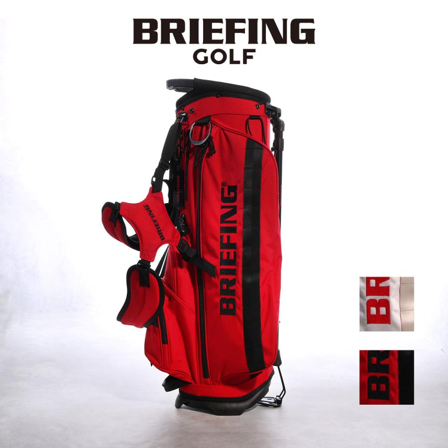 〜今週末まで　美品 BRIEFING 赤 キャディバッグ BRIEFING キャディバック赤