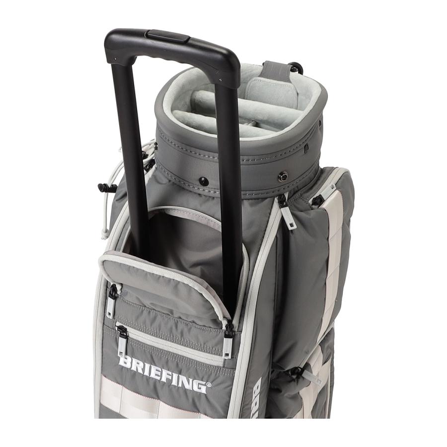 BRIEFING ゴルフキャディバッグ グレー　BRG251D02 キャスター付 BRIEFING（ブリーフィング） ゴルフ キャディバッグ CR-6 CASTER