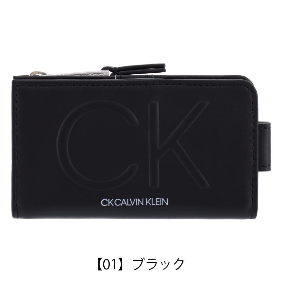 シーケー カルバンクライン キーケース メンズ 本革 ロゴス 816652 CK CALVIN KLEIN L字ファスナー 牛革 レザー｜sacsbar｜09