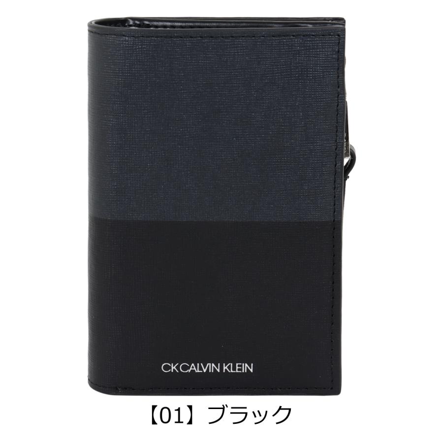 シーケー カルバンクライン 二つ折り財布 本革 ミドル財布 ミロ メンズ 818604 CK CALVINKLEIN Milo セミ長財布 型押し レザー 牛革｜sacsbar｜13