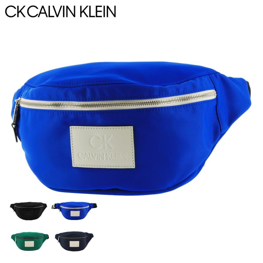 シーケー カルバンクライン ウエストポーチ ロゴ メンズ 874901 日本製 CK CALVIN KLEIN ウエストバッグ 牛革 レザー calvin874901サックスバー
