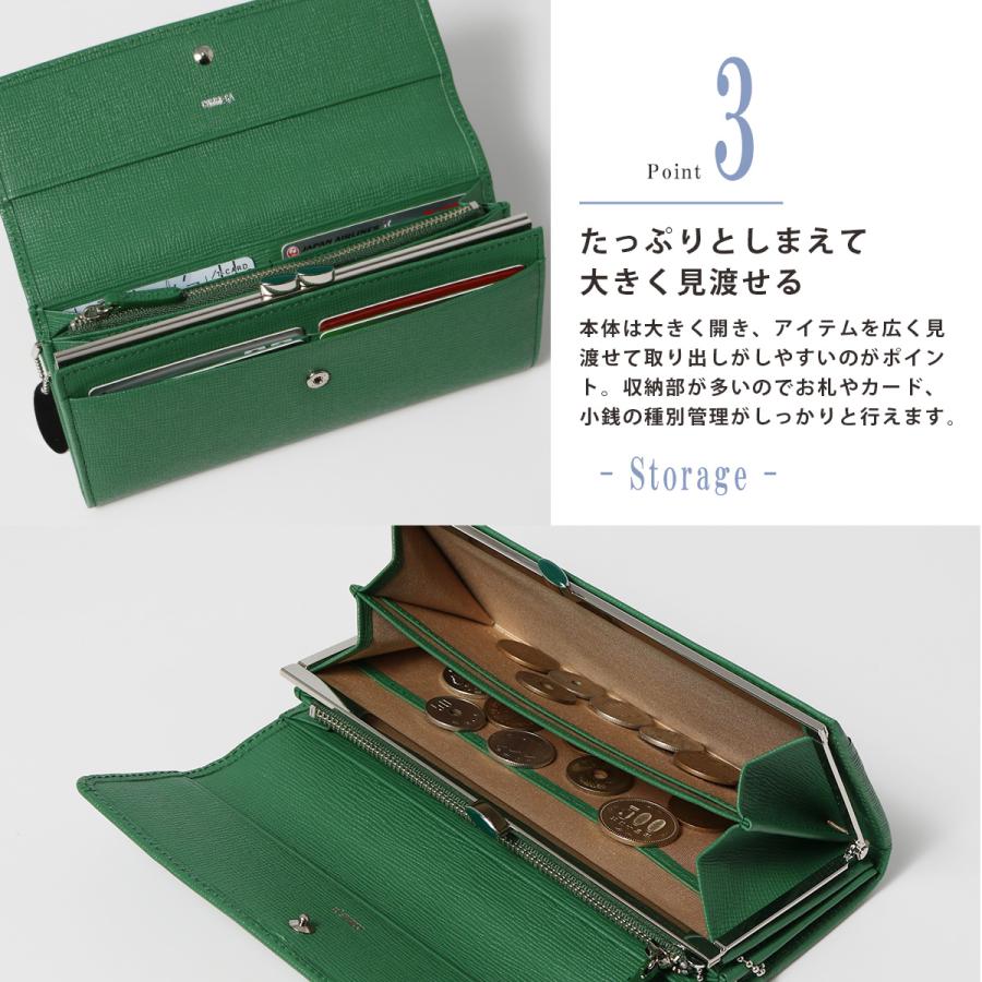 ★新品★COMME CA　コムサ　レザー長財布　マカロン　グリーン　高収納 COMME CA（コムサ） 長財布 レディース ブランド レザー 本革 大容量